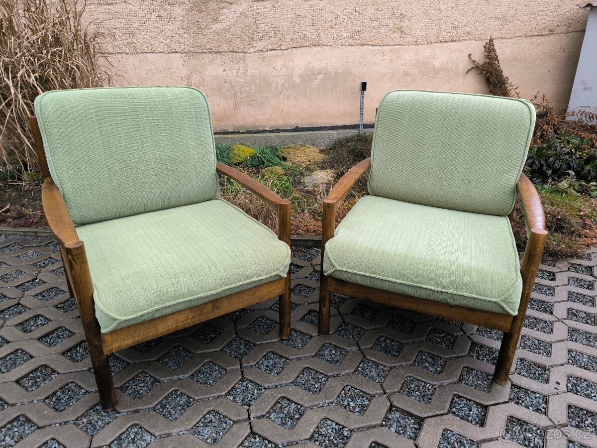 Retro párová křesla TON - Brusel 60. léta - 7