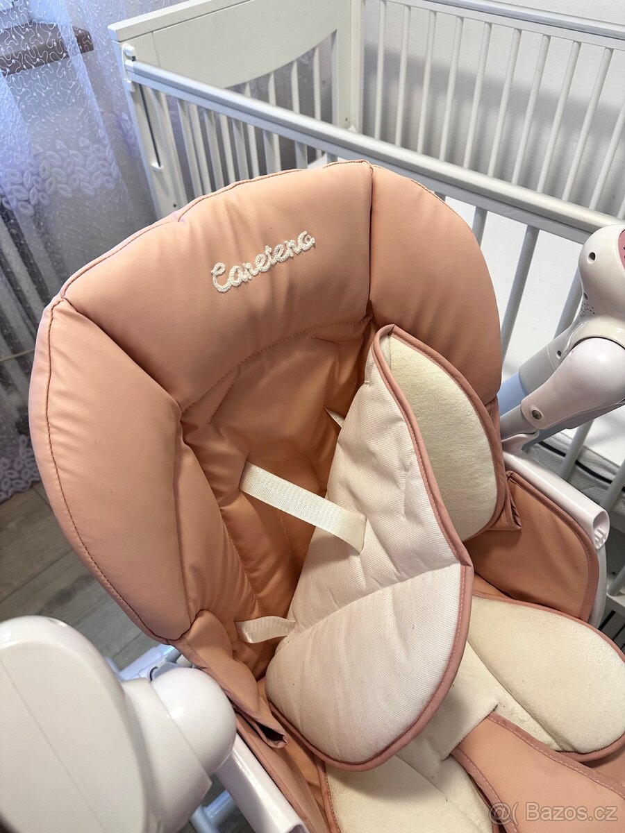 Jídelní židlička 2v1 Caretero Indigo powder pink - 7