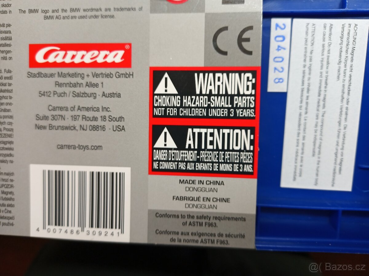 Prodám vyměním nové autíčko Carrera BMW 3,5 CSL LIMITED - 7
