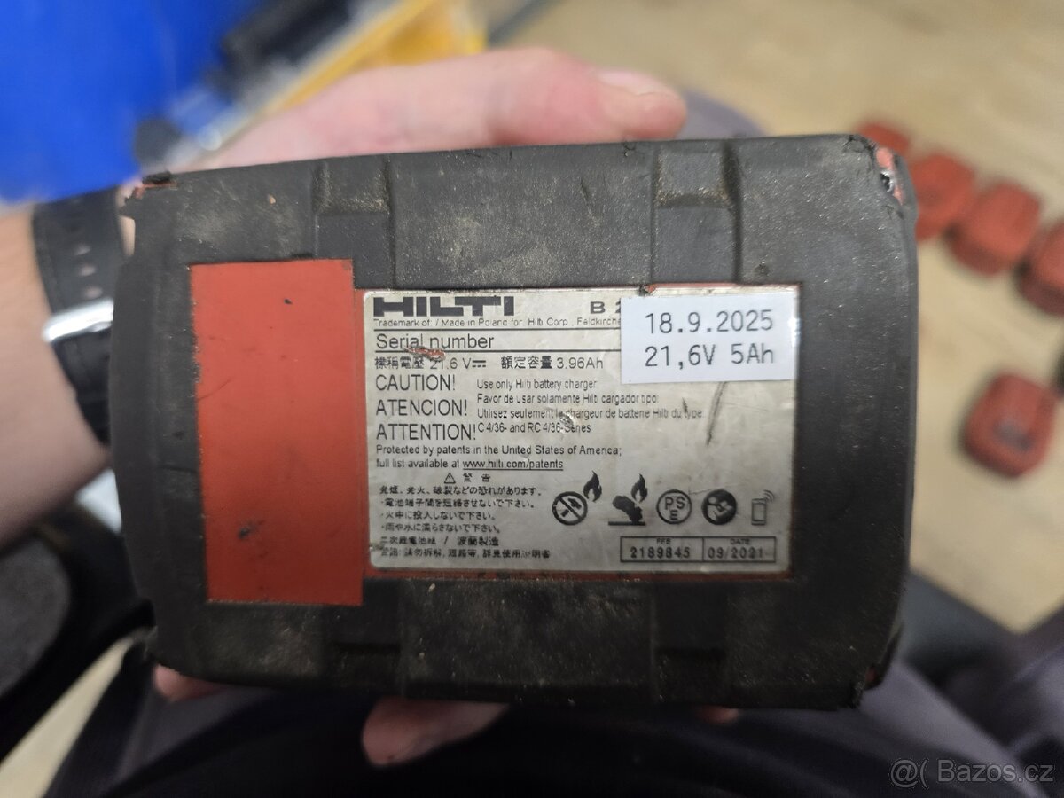 Baterie HILTI CPC B22 a B14 3Ah , 5Ah 6Ah (Repasované) - 7