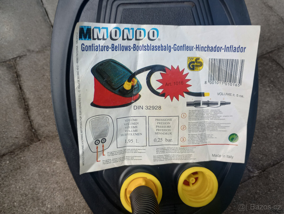Pumpa šlapací nafukovací a vyfukovací, italská - 7