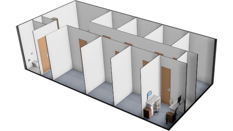 PRONÁJEM NOVĚ VYBUDOVANÉ KANCELÁŘE O CP CCA 11,10 M2 V BRNĚ - 7