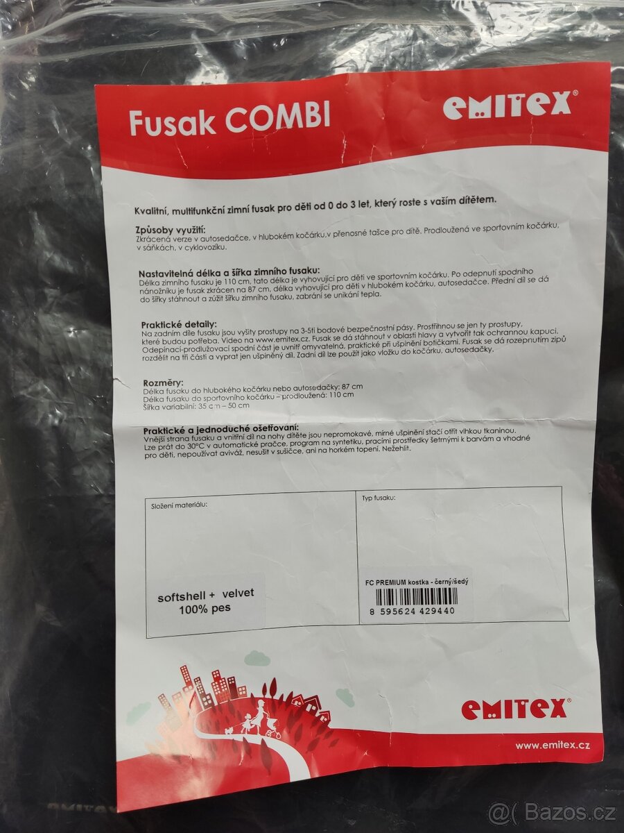 Fusak do kočárku Emitex Combi - softshell - 7