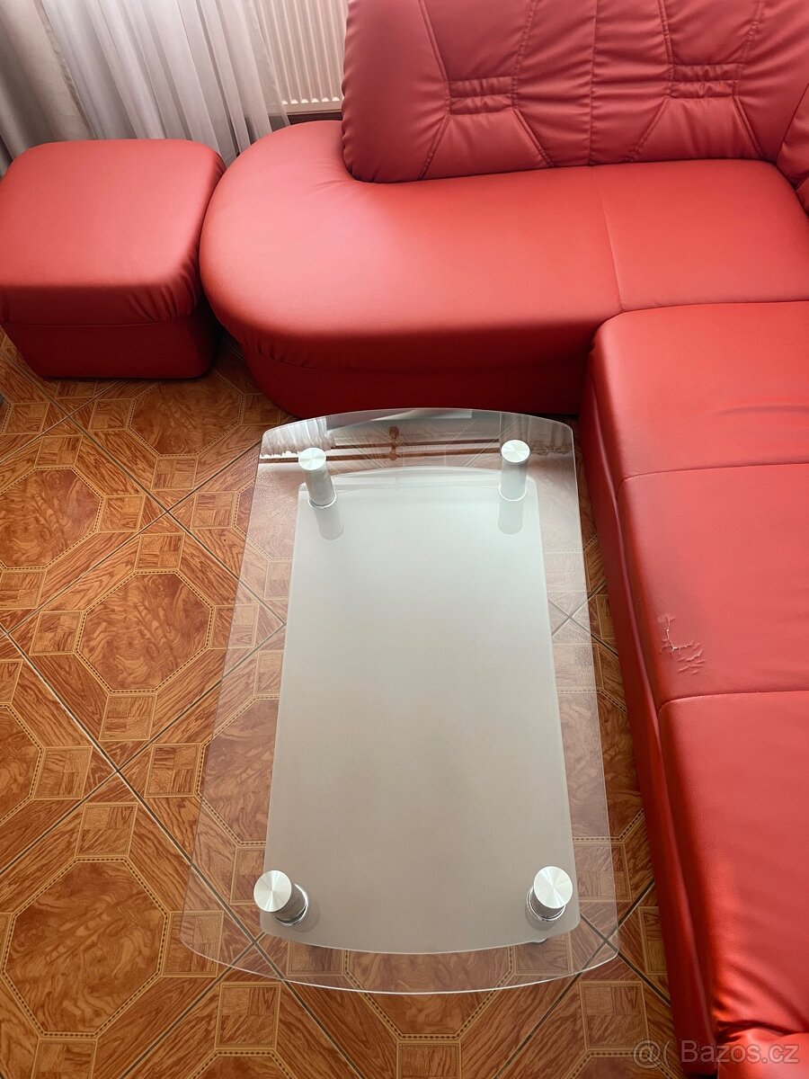 Rozkládací sedačka + taburet - 7