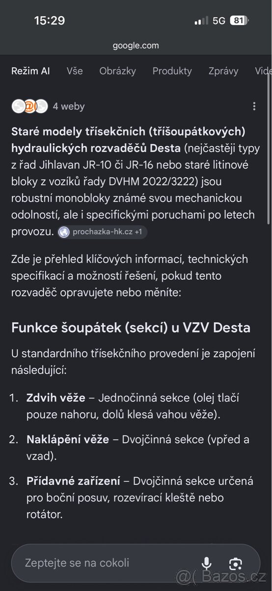 Hydraulický rozvaděč DESTA,tříšoupátkový- NOVÝ‼️ - 7