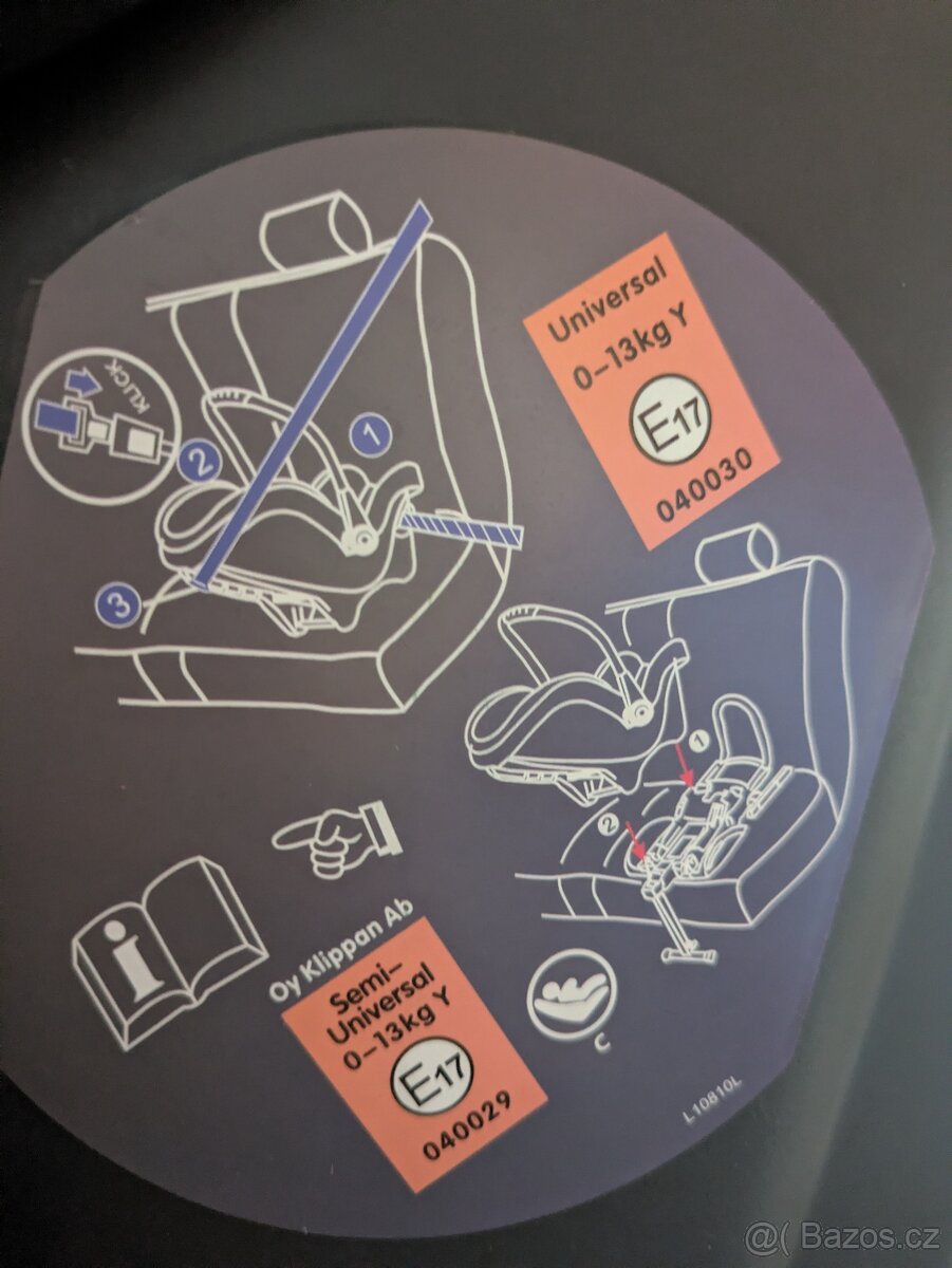 Autosedačka Klippan Dinofix 0-13 kg se základnou - 7