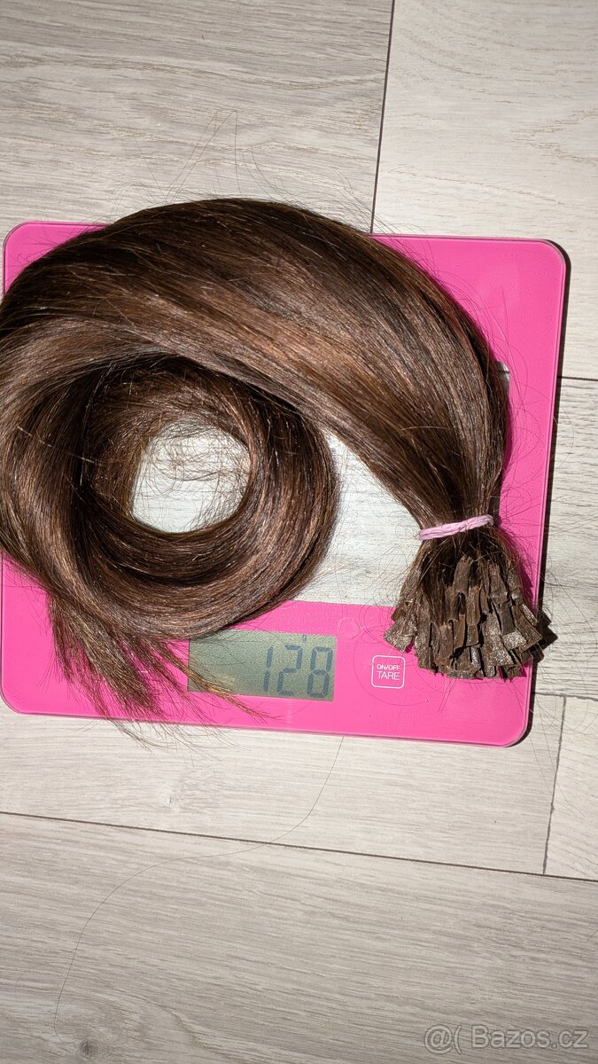 Práve lidské vlasy 60 cm prodloužení na keratin - 7