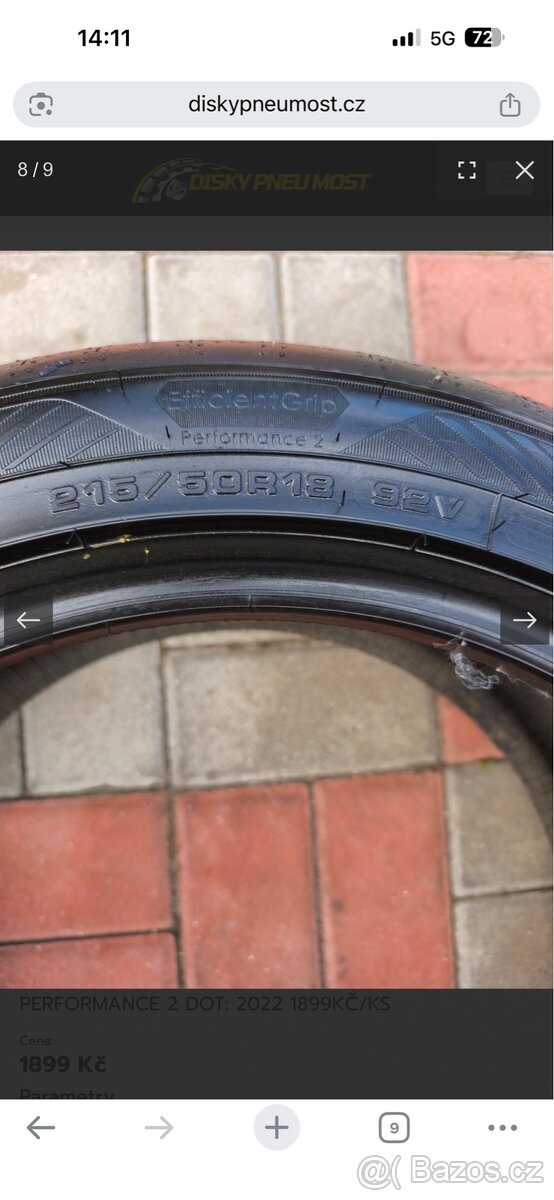 215/50R18 92V 8MM GOODYEAR EFFICIENT GRIP PERFORMANCE 2 - 7
