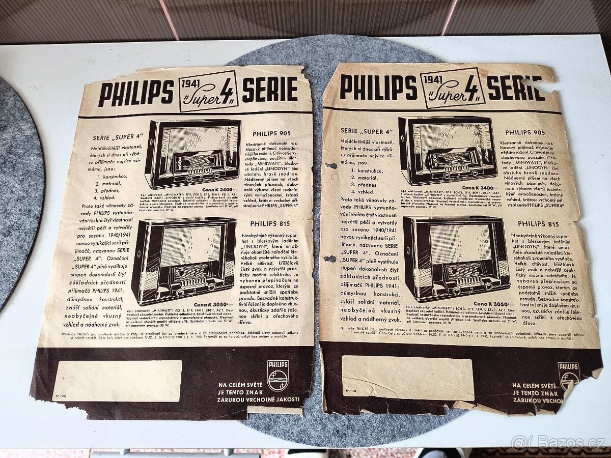 Starožitné prospekty a návody k rádiím - 7