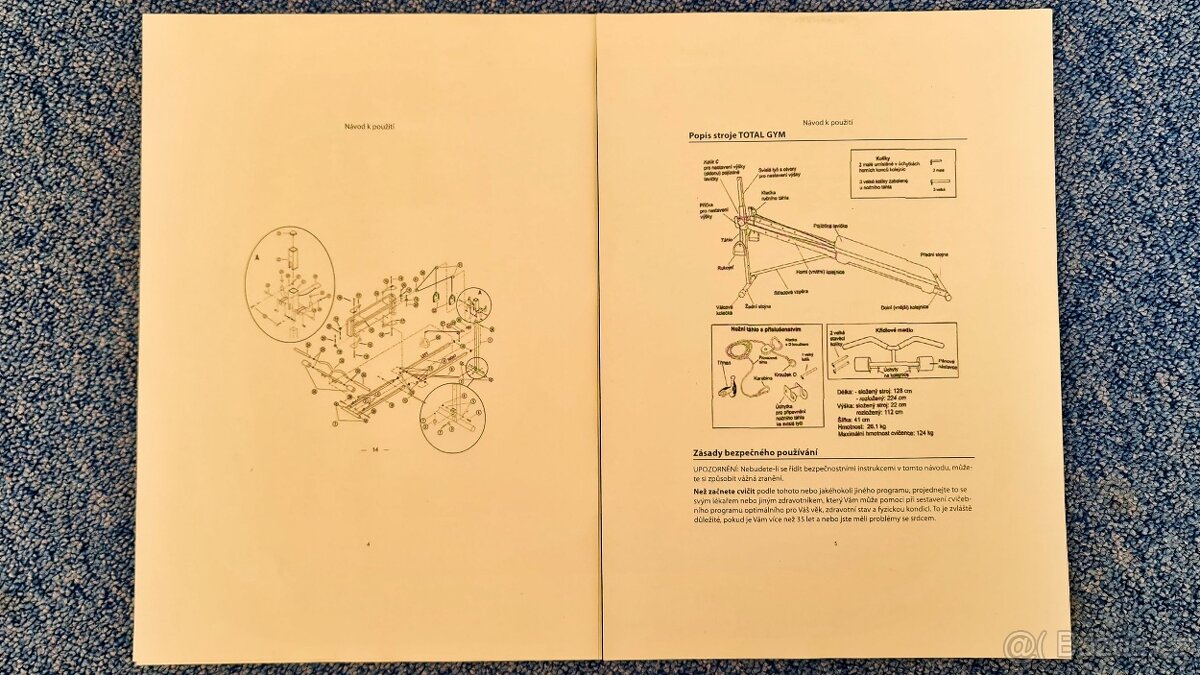 Posilovací systém Total Gym 1000 - 7