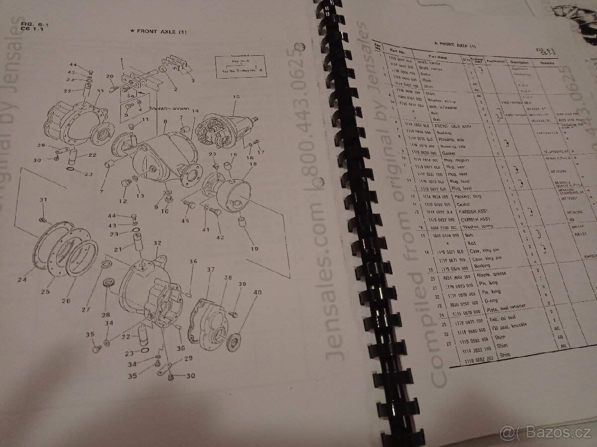 servisní manuál a seznam dílů malotraktor Mitsubishi D1300 - 7