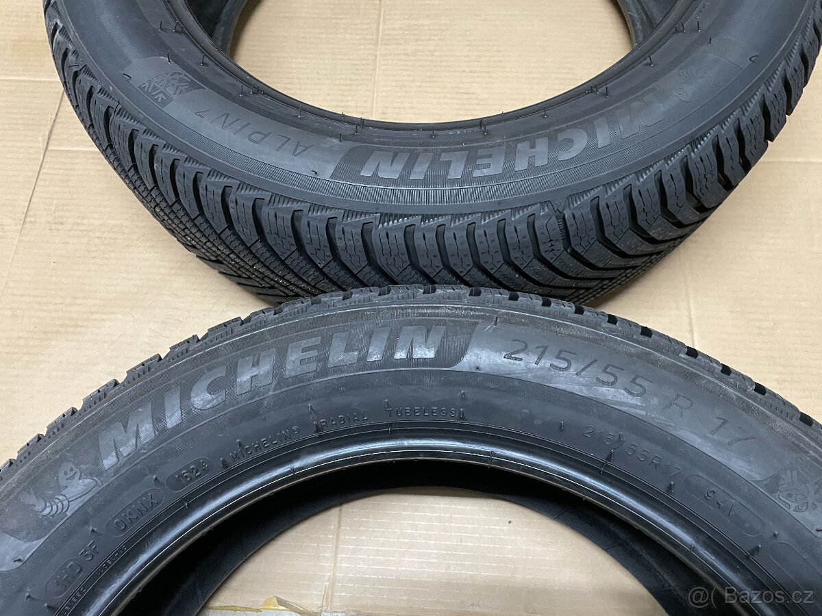 NOVÉ ZIMNÍ MICHELIN ALPIN7 215/55/17 94V XL DOT2024 - 7