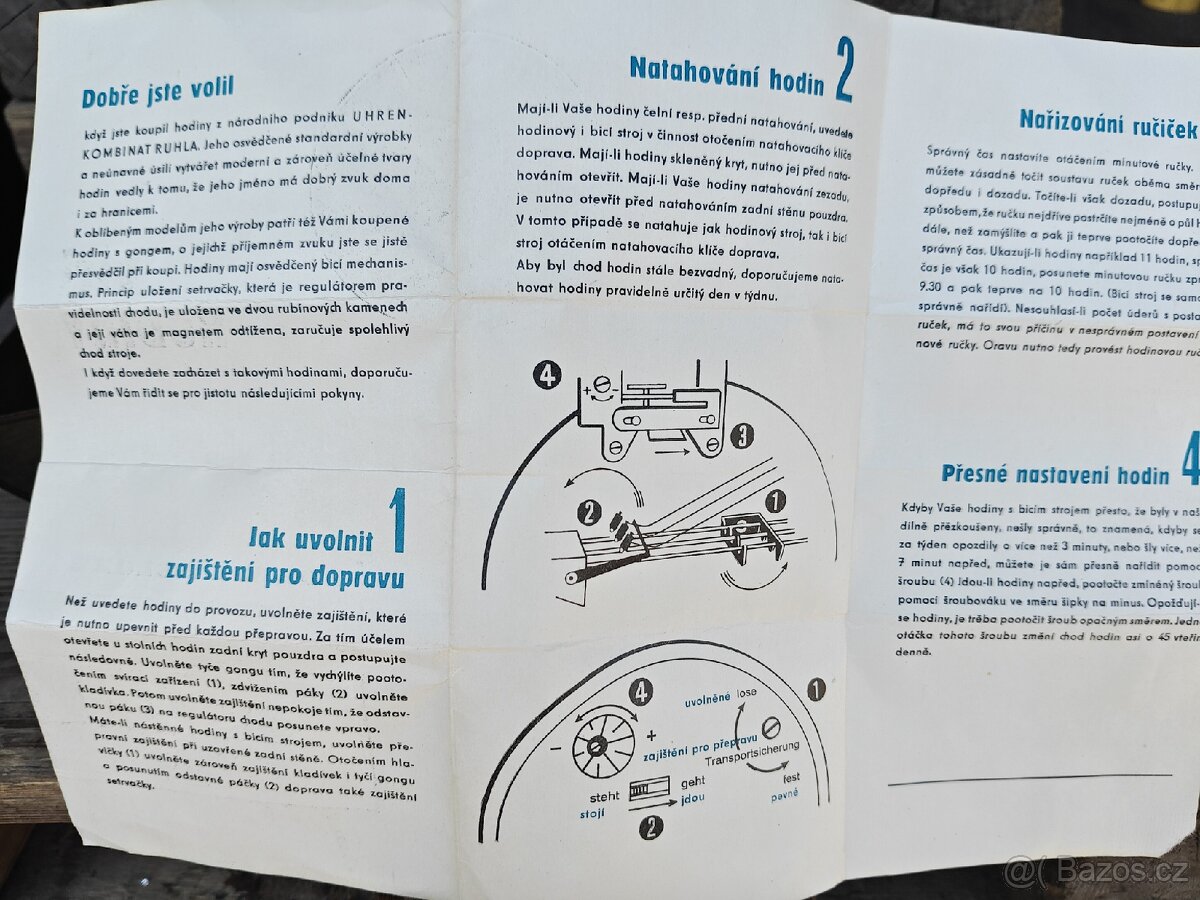 Starožitné krbové hodiny Weimar - 7