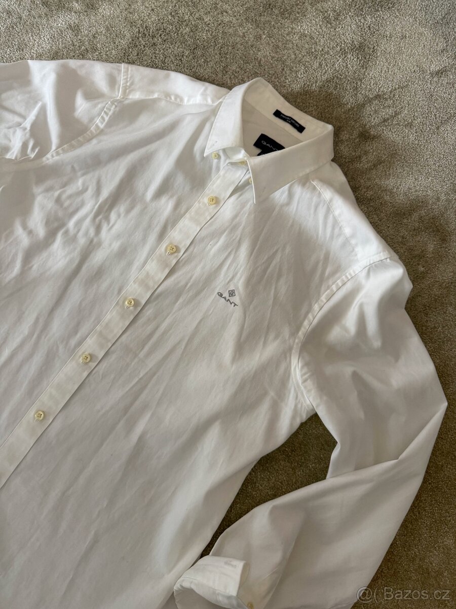 Luxusní, bílá košile GANT - 7