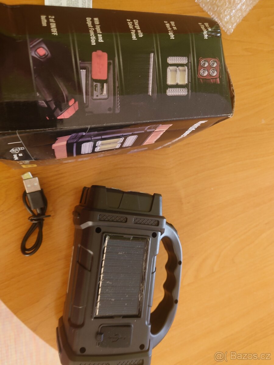 Multifunkční solární LED svítilna nová. - 7