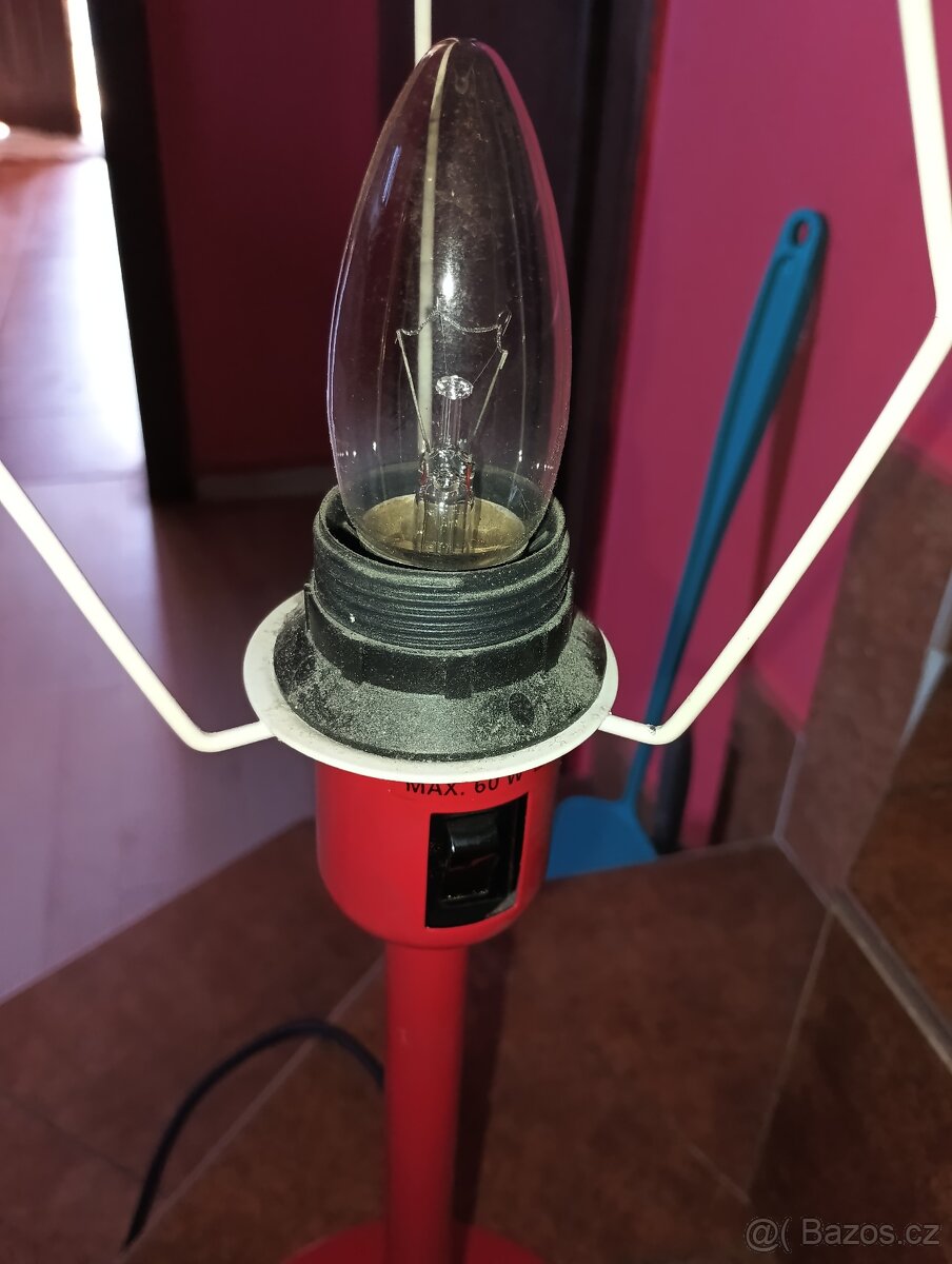 TALLVIK Lampička retro z Ikei 90 léta výška 60 cm červená - 7