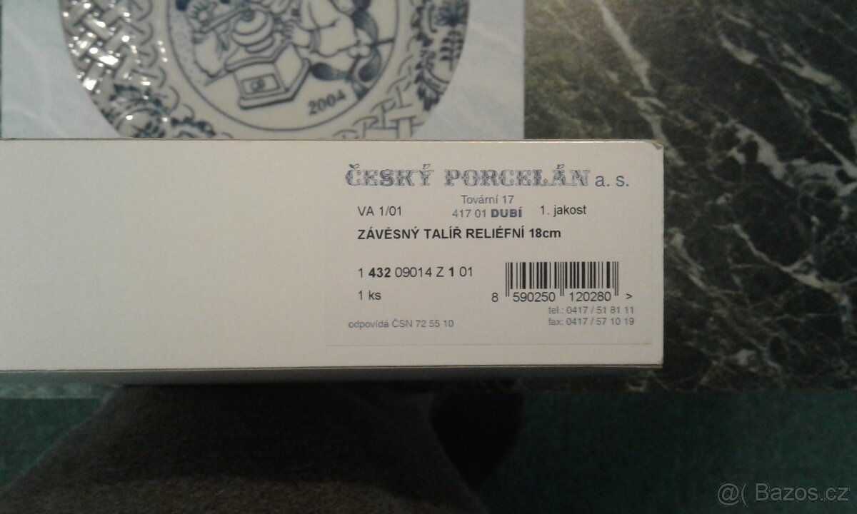 Závěsné vánoční výroční talíře 2001, 2002, 2003, 2004 - 7