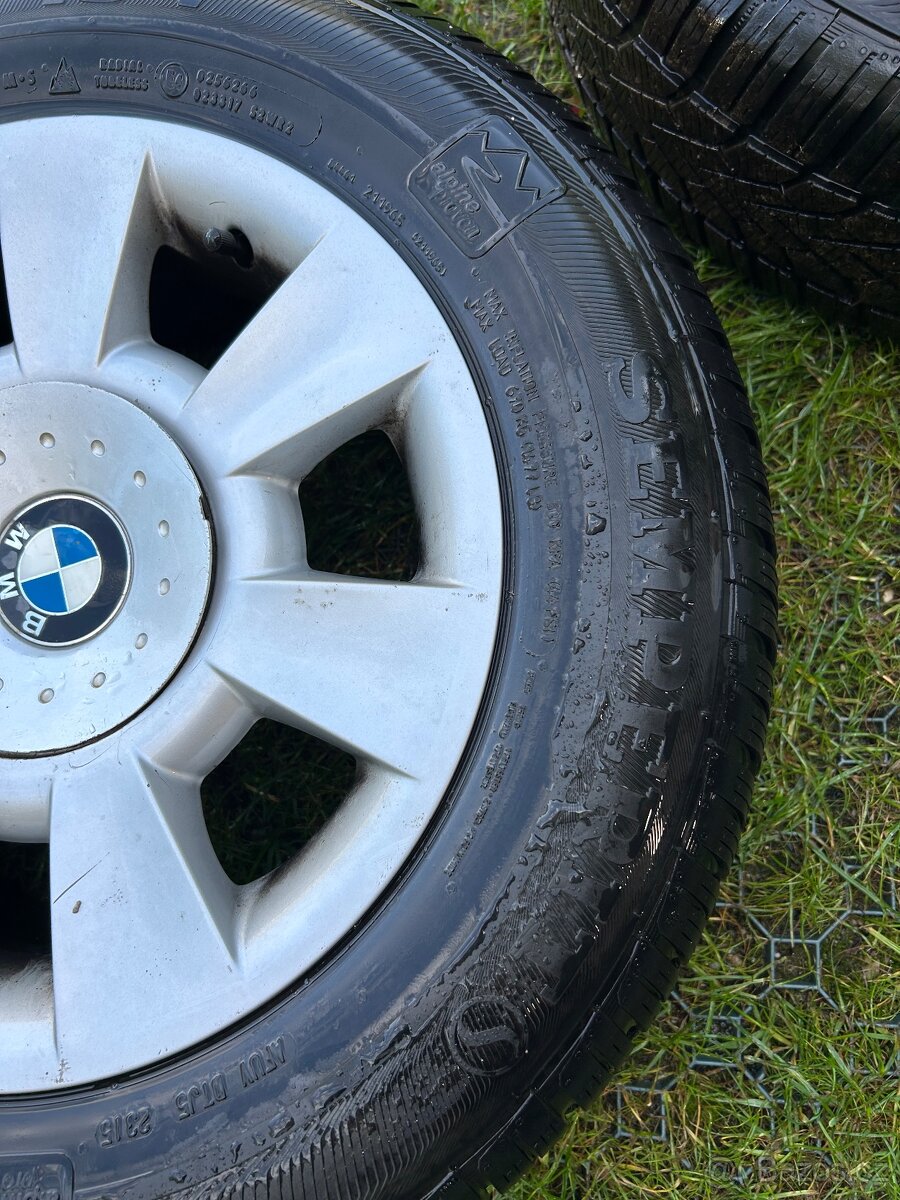 BMW E 39 15” 205/65/15 zimni origina alu disky - 7