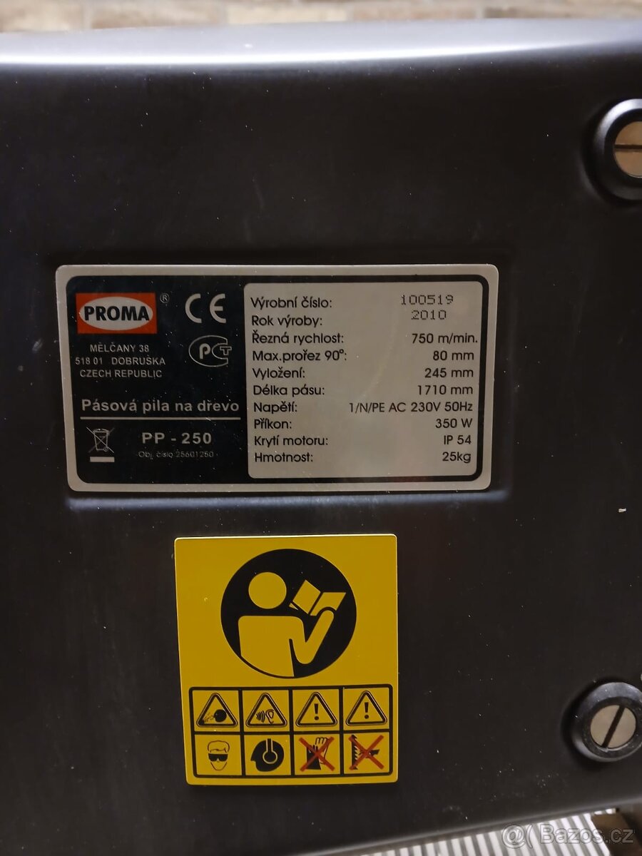 Pásová pila PROMA PP-250 - 7