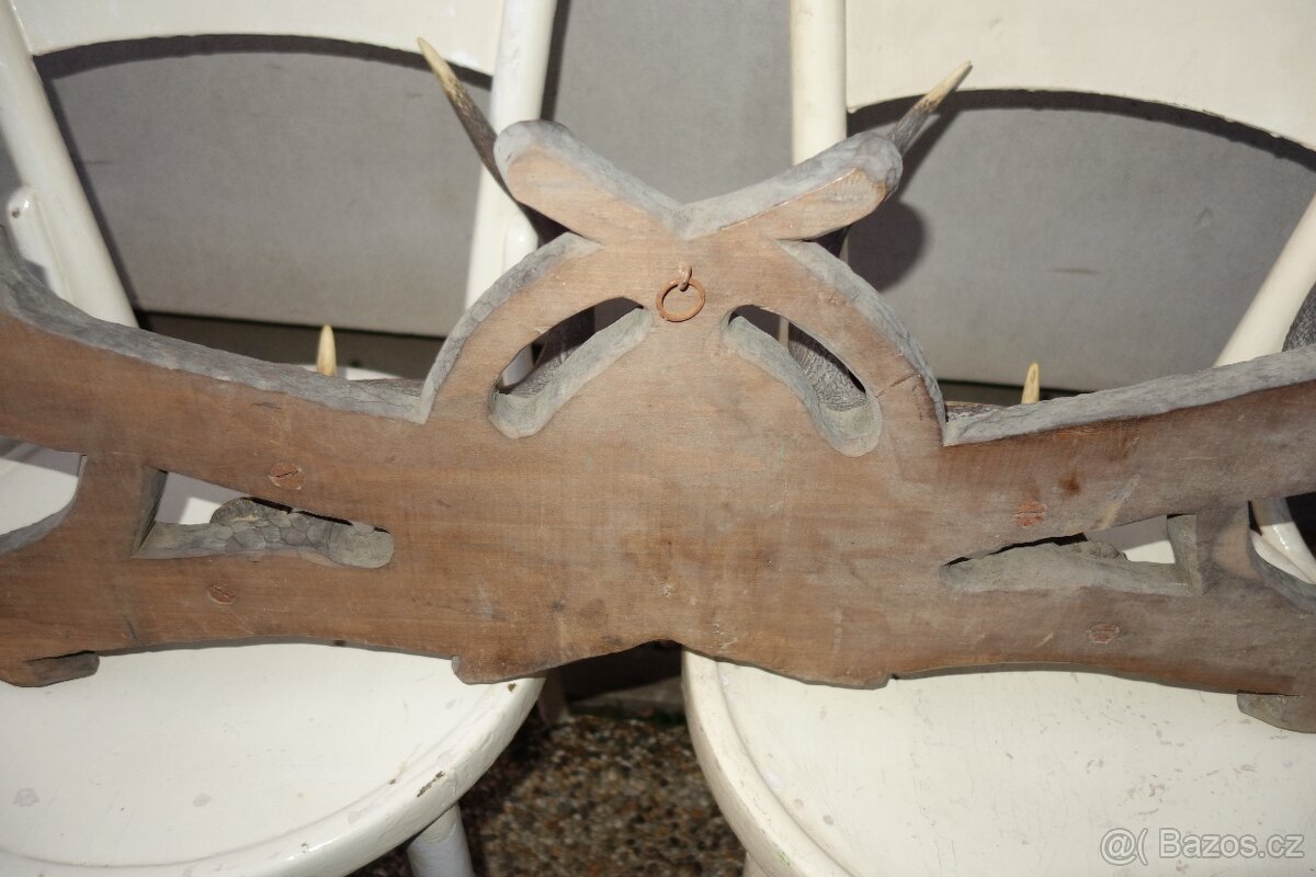 Nadherny veliky stary vesak z parozi - 7