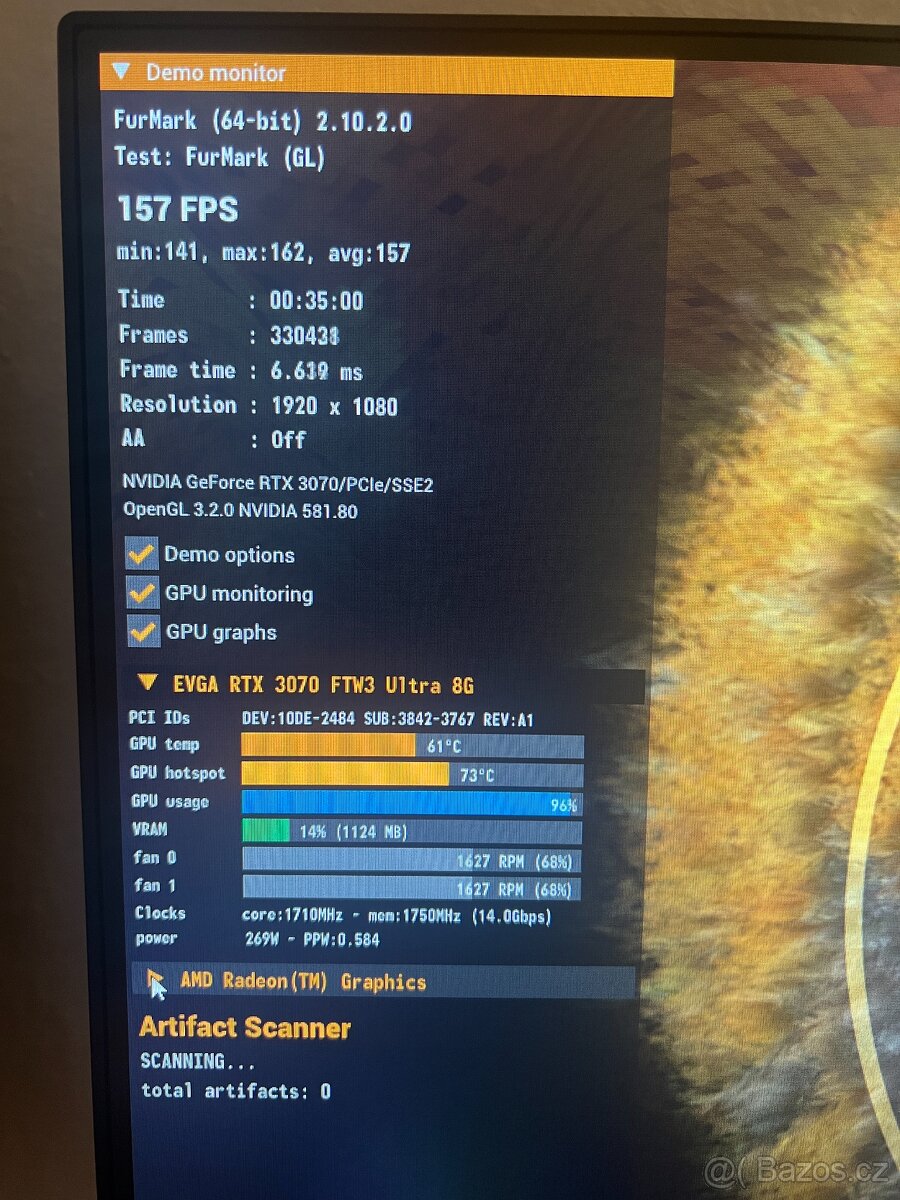 EVGA GeForce RTX 3070 FTW3 ULTRA//Funkční//Záruka - 7