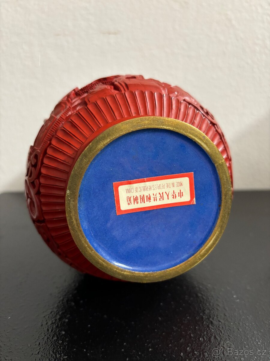 Váza - řezba v Čínském laku - 7