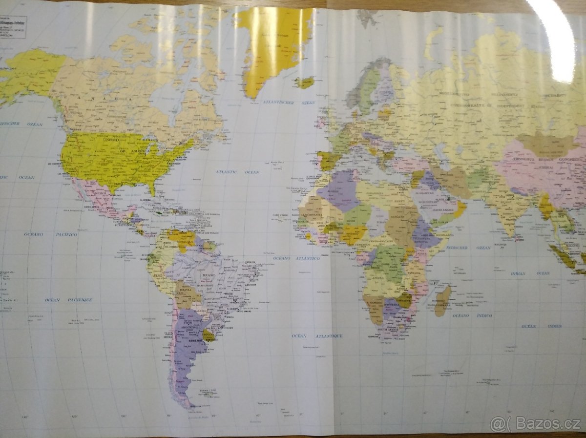 Veliký plagát plakát Mapa světa a oblohy - 7