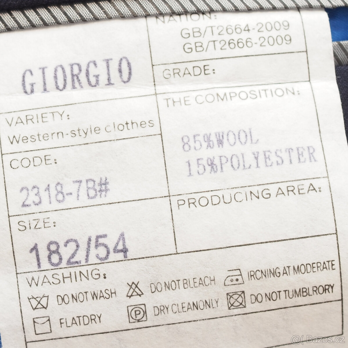 Tmavě modrý pánský oblek vel. L - 7