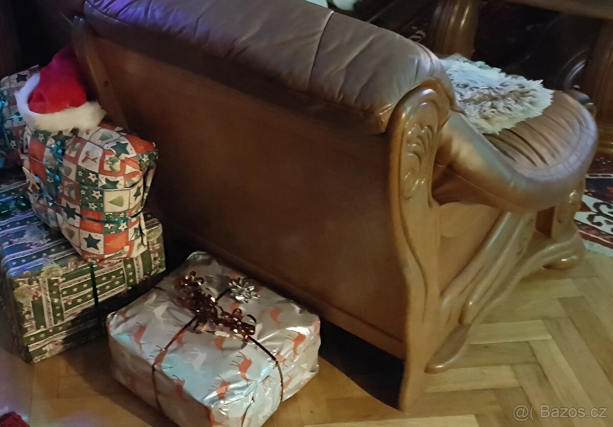 Rohová rustikání sedací souprava-korpus krásně propracovaný - 7