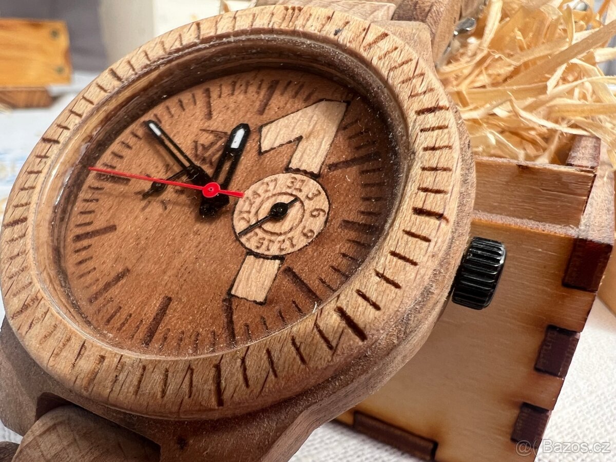 Dřevěné hodinky typ ONE - nové - 7