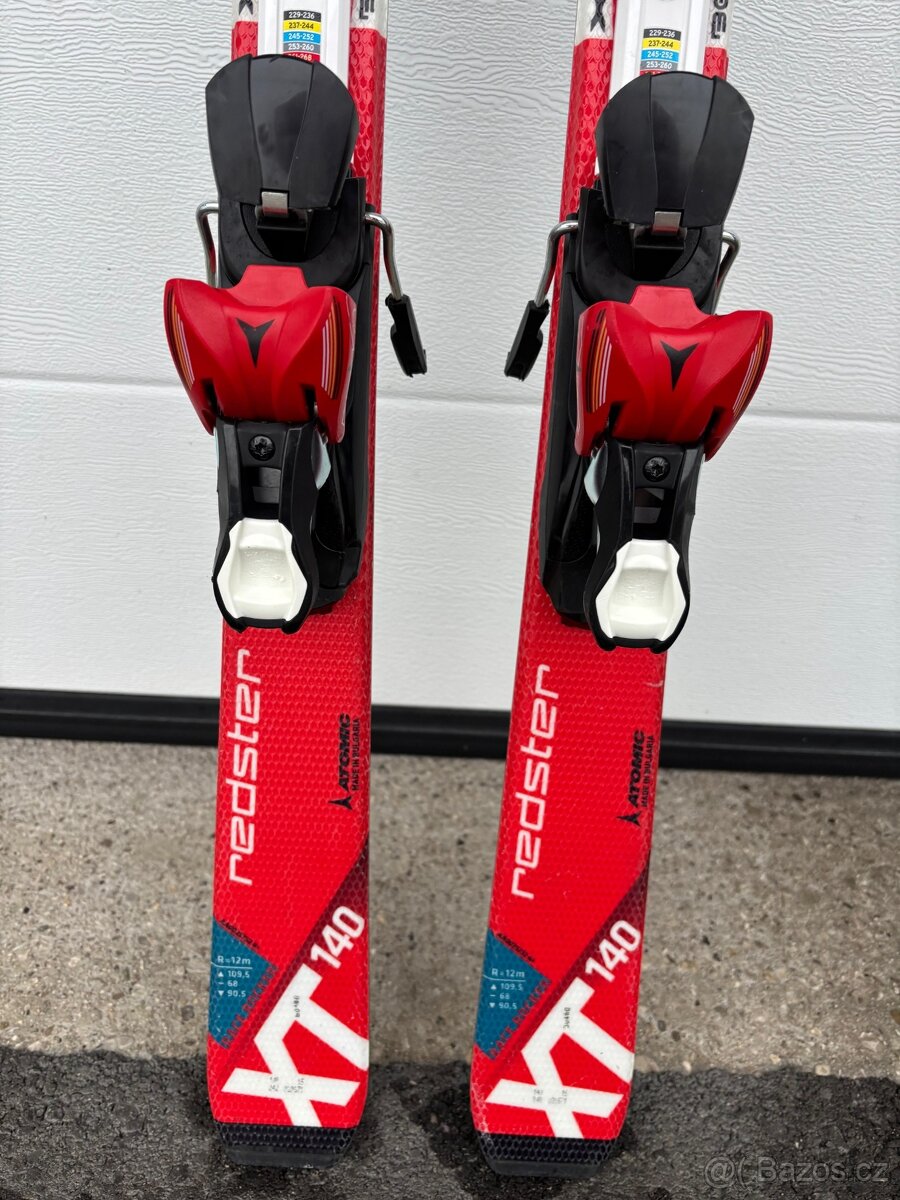 Prodám junior Atomic XT Redster 140 cm lyže - 7