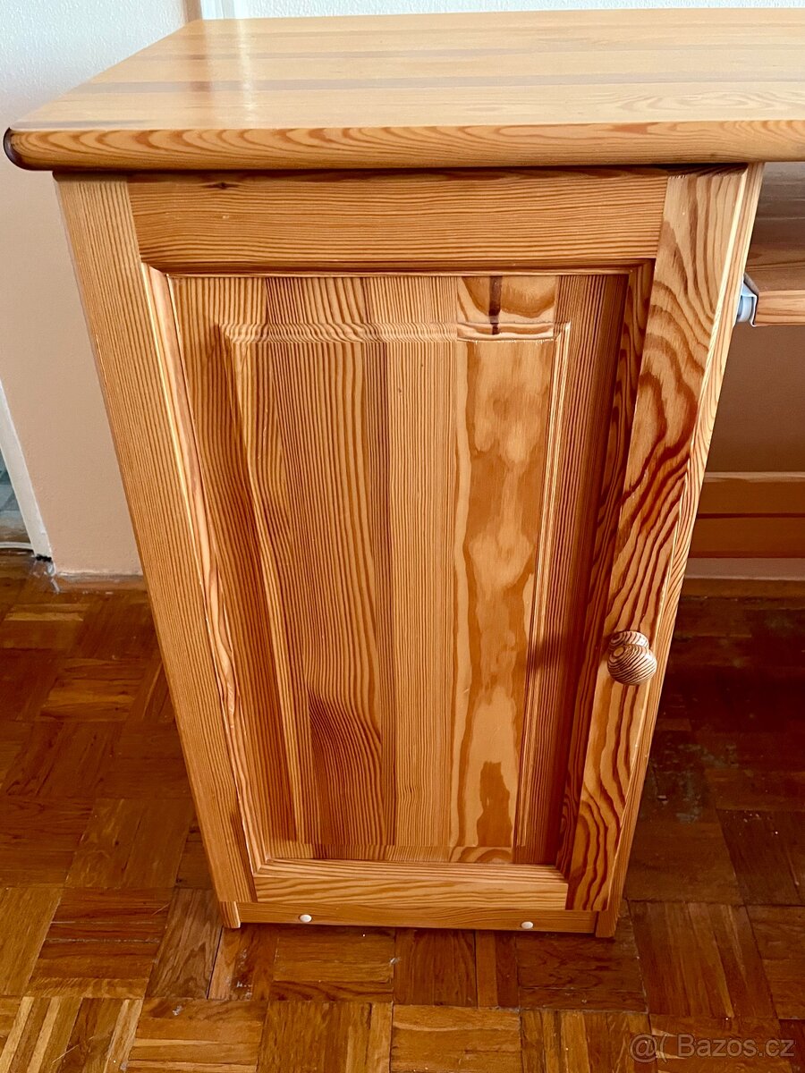 Psací stůl z masivu (borovice) + židle - 7