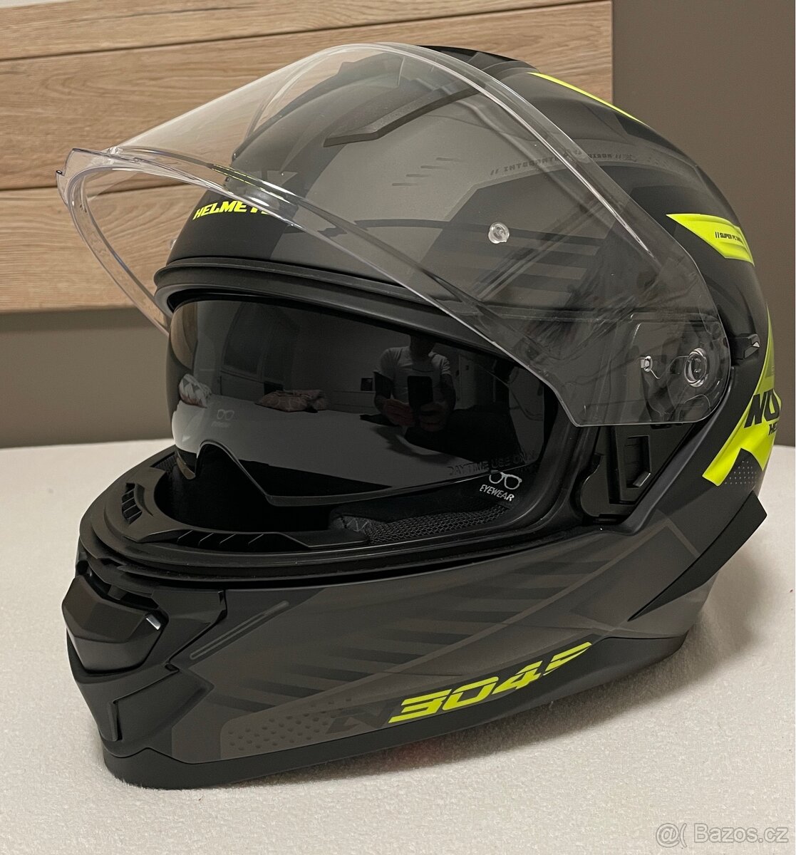 Přilba NOX N304S Carver - Černá matná (žlutá) - 7