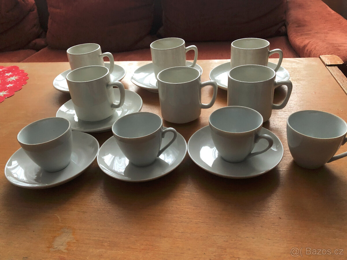 Kávové šálky s podšálky - malé - 7