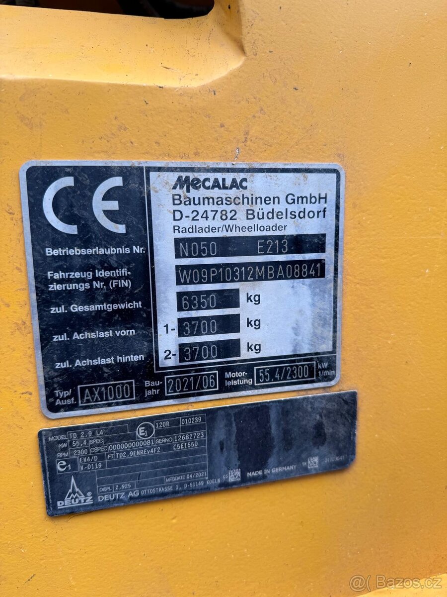 Kolový nakladač Mecalac ax1000 - 7