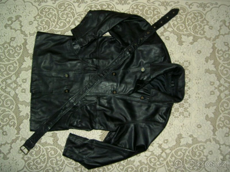 Dámská černá kožená dvouřadá bunda /Espaňa/ - 7