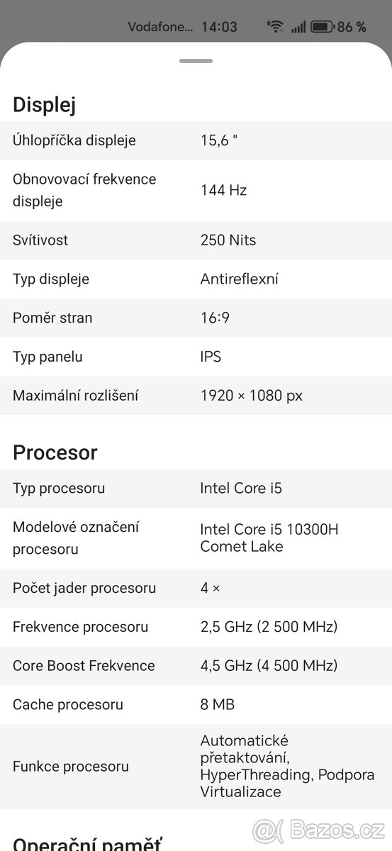 Herní notebook ASUS TUF Gaming F15 - 7