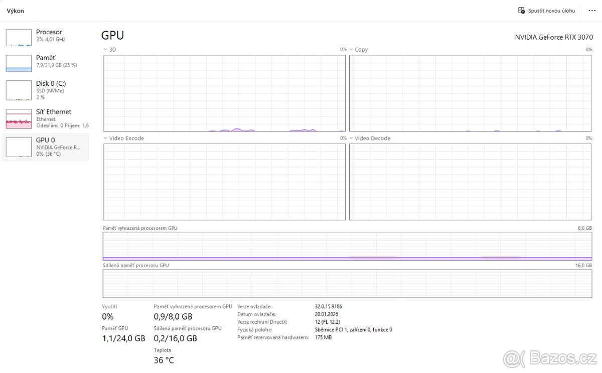Herní PC - i7 10700F / RTX 3070 8GB / 32GB / 1TB SSD - 7