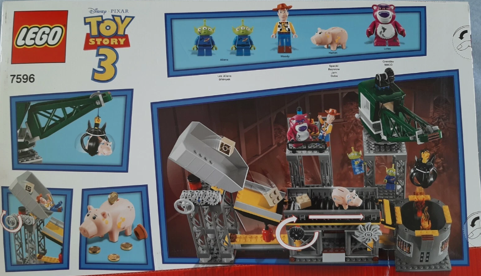 Nové LEGO 7596 Příběh hraček 3 - Únik z drtičky odpadu - 7