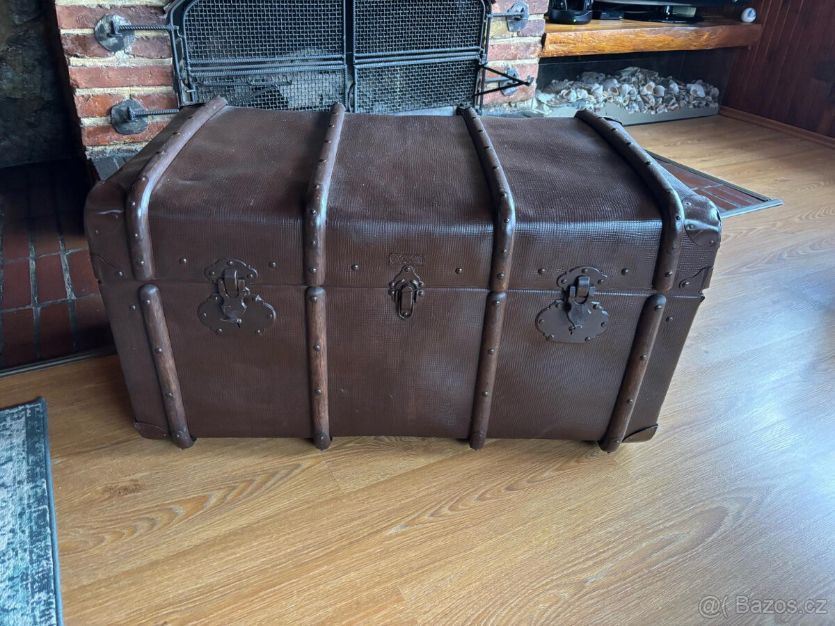 obrovský lodní kufr, truhla - 7