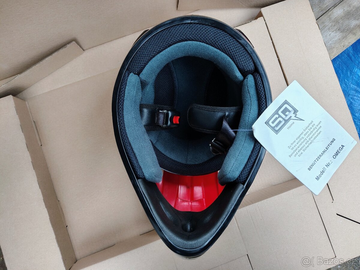 MX, kros, motokros, motocross helma SQ MC Omega- nepoužitá - 7