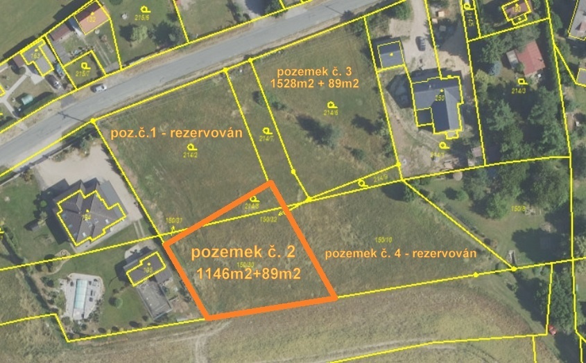 Stavební pozemek 1235 m2 pro RD, Medový Újezd - 7