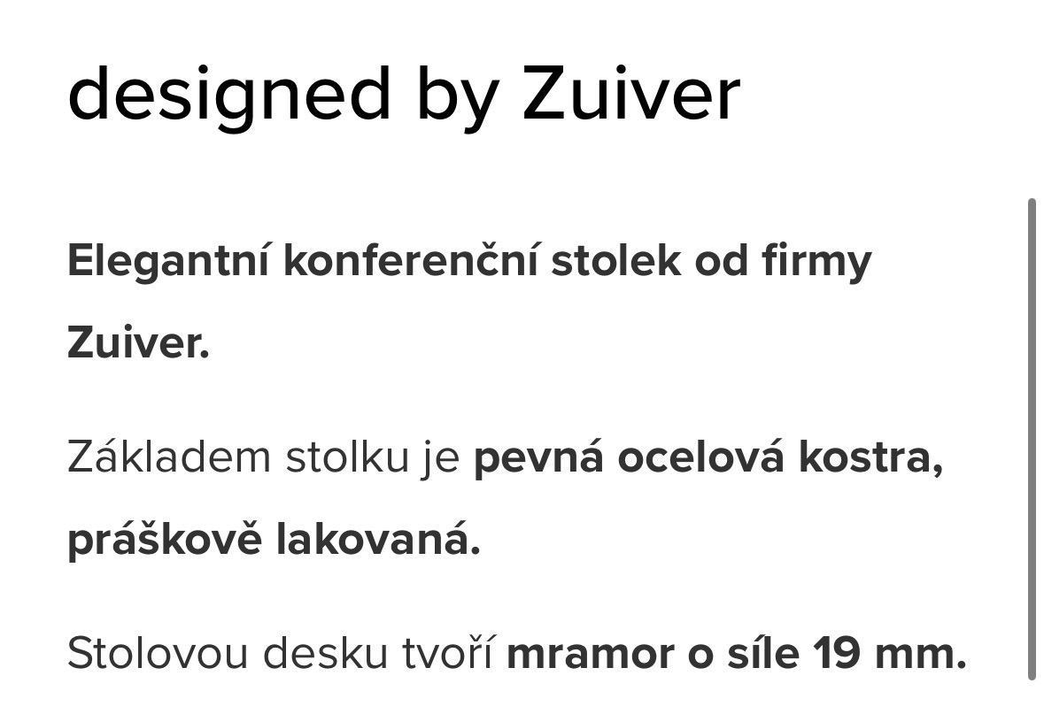 Konferenční stůl ZUIVER - 7