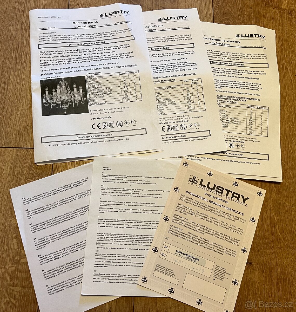 KŘÍŠTÁLOVÝ LUSTR - KAMENICKÝ ŠENOV, DESING BY PRECIOSA. NOVÝ - 7