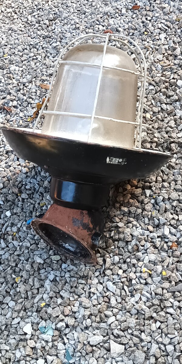 2X Originální industriální lampa z 60let. - 7