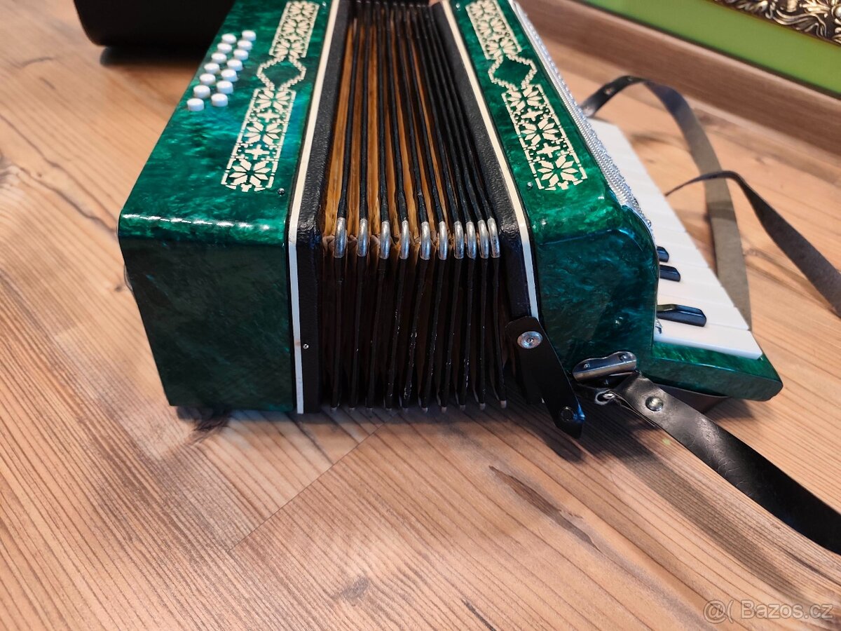 Retro akordeon dětská harmoníka s pouzdrem - 7
