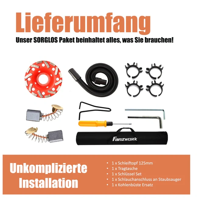 Nová FANZWORK teleskopická bruska na beton 1010W - 7