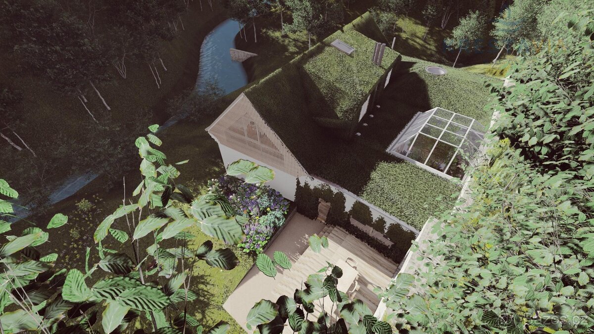 RD 2+kk, 133 m2, na samotě u lesa, nedaleko rybníku, pozemek - 7