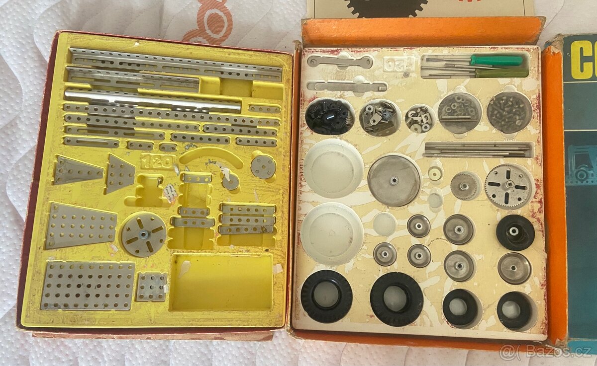 🧰 Kovová stavebnice Construction 100–120 – retro sada - 7