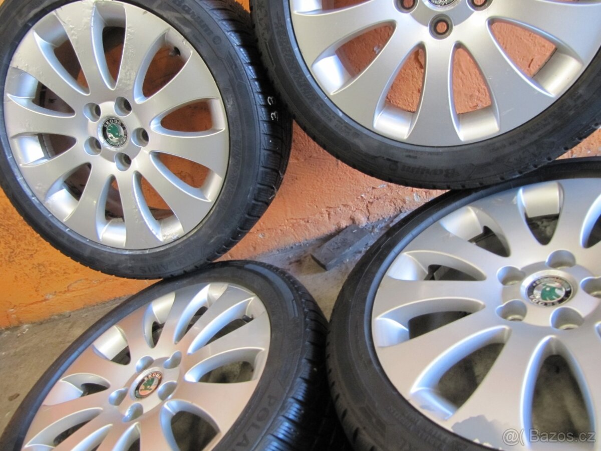Alu Škoda + 225/45/17 Barum - 7